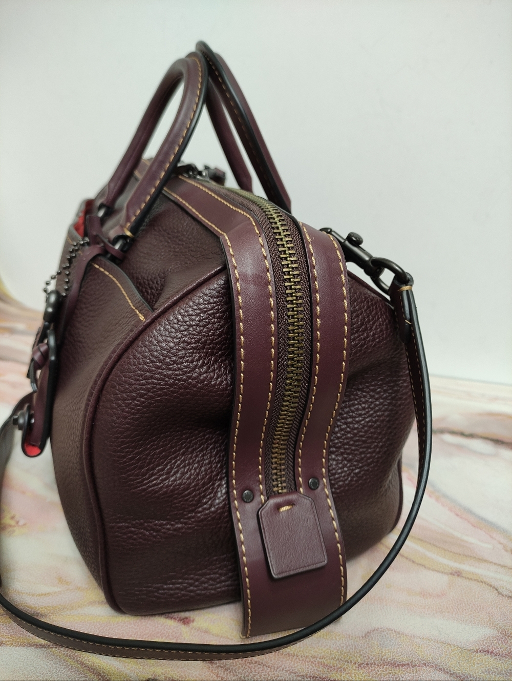Coach F58119 Rogue Satchel 36 in Oxblood EUC - Picture 3 of 16